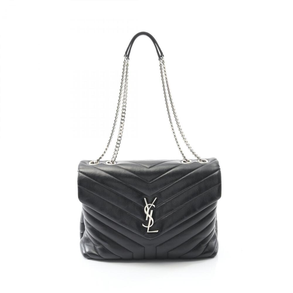 Saint Laurent Paris Loulou Shoulder Bag Leather Black